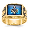 thumbnail image 1 of 14K Yellow Gold Men's Masonic Ring Size 10, 1 of 3