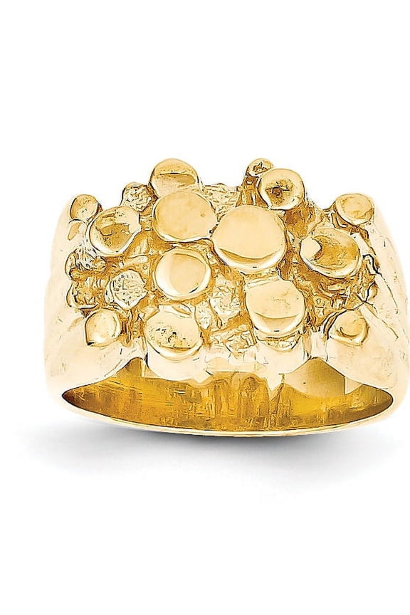 14K Yellow Gold Men's Nugget Ring (Size 10) Made In United States ch159