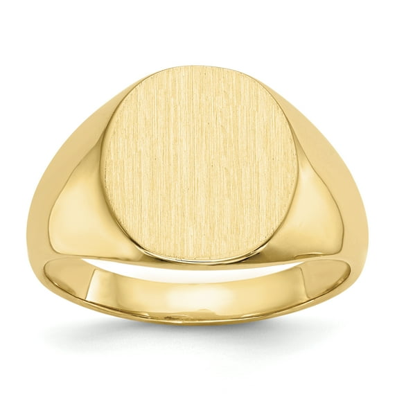 14K Yellow Gold Men's Signet Ring Size 10