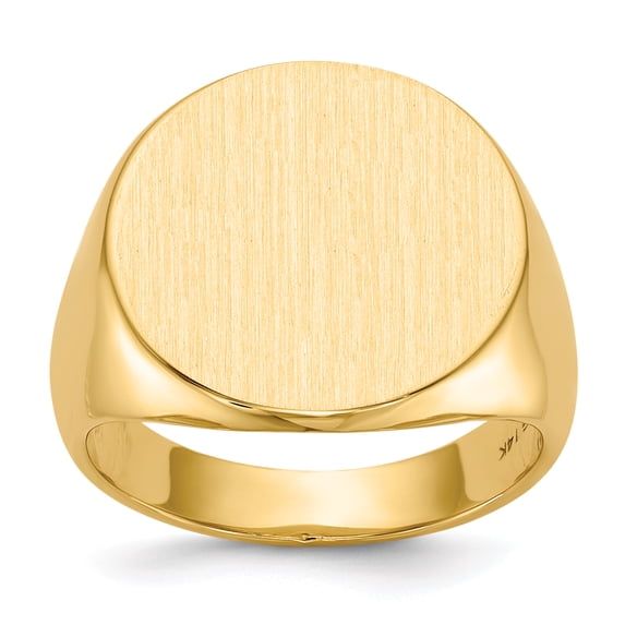 14K Yellow Gold Men's Signet Ring Size 10