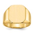 thumbnail image 1 of 14K Yellow Gold Men's Signet Ring Size 10, 1 of 6