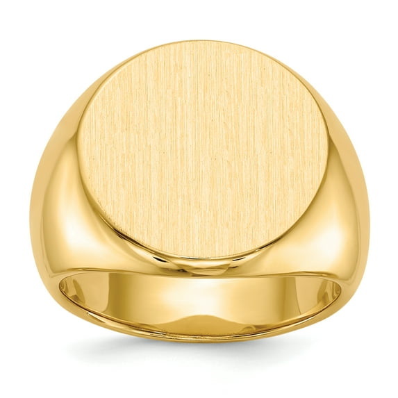 14K Yellow Gold Men's Signet Ring Size 10