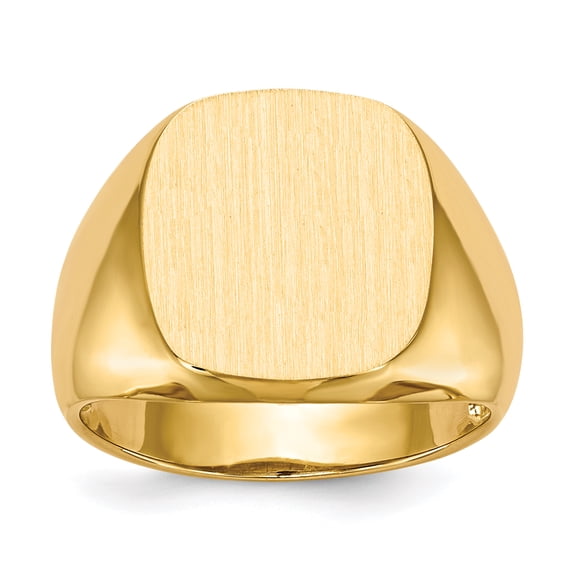 14K Yellow Gold Men's Signet Ring Size 10