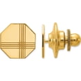 thumbnail image 1 of 14K Yellow Gold Men's With Line Design Octagon Tie Tac (10.5 X 10.5) Made In United States mc90, 1 of 5
