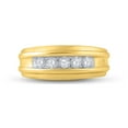 thumbnail image 1 of 14K Yellow Gold Mens Round Diamond Wedding Channel Set Band Ring 1/2 Cttw, Mens Size: 7-13, 1 of 1