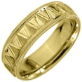 thumbnail image 1 of 14K Yellow Gold Mens Wedding Band 6mm Satin Comfort Fit, 1 of 1