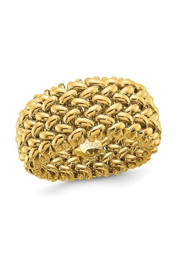 Gem & Harmony 14K Yellow Gold Mesh Ring (SIZE 7.50) for Women