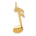 thumbnail image 1 of 14K Yellow Gold Musical Note Charm Pendant Music, 1 of 4