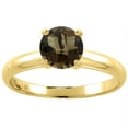 thumbnail image 1 of 14K Yellow Gold Natural Smoky Topaz Solitaire Engagement Ring Round 7 mm, size 5.5, 1 of 3