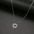 thumbnail image 1 of 14K Yellow Gold Necklaces Simple Little Sun Pendant Collar Chain Fashion Necklace For Women Men Jewelry Friends Best Gifts NEW, 1 of 8