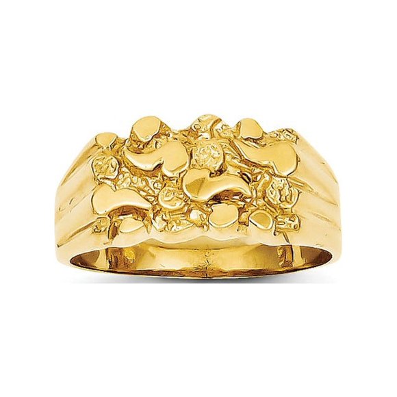14K Yellow Gold Nugget Ring