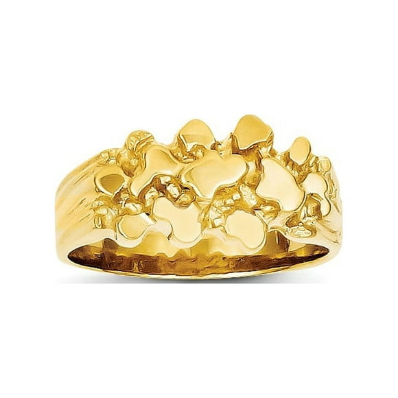 14K Yellow Gold Nugget Ring