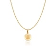 thumbnail image 1 of 14K Yellow Gold Our Guardian Angel Protect Us Charm Pendant with 0.9mm Wheat Chain Necklace, 1 of 4