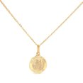 thumbnail image 1 of 14K Yellow Gold Our Guardian Angel Protect Us Charm Pendant with 1.2mm Flat Open Wheat Chain Necklace, 1 of 5
