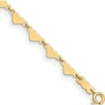 thumbnail image 1 of 14K Yellow Gold Oval Link Chain With Hearts 10In Plus 1In Ext Anklet (10 X 1) Made In Indonesia ank245-10, 1 of 5