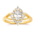 thumbnail image 1 of 14K Yellow Gold Oval Moissanite Classic Engagement Ring for Women, 1 of 1