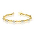 thumbnail image 1 of 14K Yellow Gold Oval Opal and Diamond Bracelet, 1 of 3