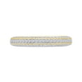 thumbnail image 1 of 14K Yellow Gold Over Sterling Silver Round Cut White Natural Diamond Half-Eternity Wedding Band Ring (0.43 Cttw, I2-I3 Clarity), Ring Size-6, 1 of 5