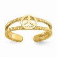 thumbnail image 1 of 14K Yellow Gold Peace Sign Toe Ring, 1 of 1