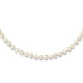thumbnail image 1 of 14K Yellow Gold Pearl Chain Necklace 4-5 mm White Near Round Freshwater Cultured 24 inch 4.5, 1 of 3