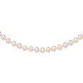 thumbnail image 1 of 14K Yellow Gold Pearl Chain Necklace 6-7 mm Round White Saltwater Akoya Cultured 20 inch, 1 of 1