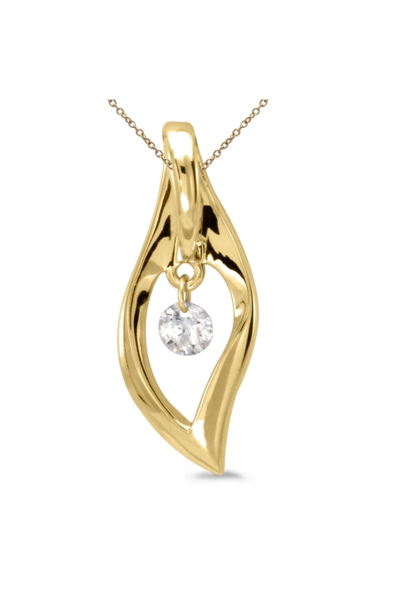 14K Yellow Gold Pendant with 18 Chain