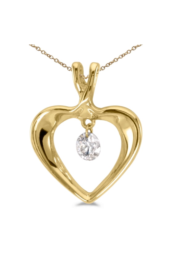 14K Yellow Gold Pendant with 18 Chain
