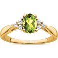 thumbnail image 1 of 14K Yellow Gold Peridot And Diamond Ringsize 7 (Width 1.4 To 2.8) - Jbsp, 1 of 5