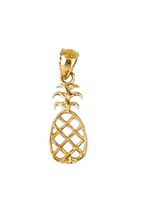 14K Yellow Gold Pineapple Pendant