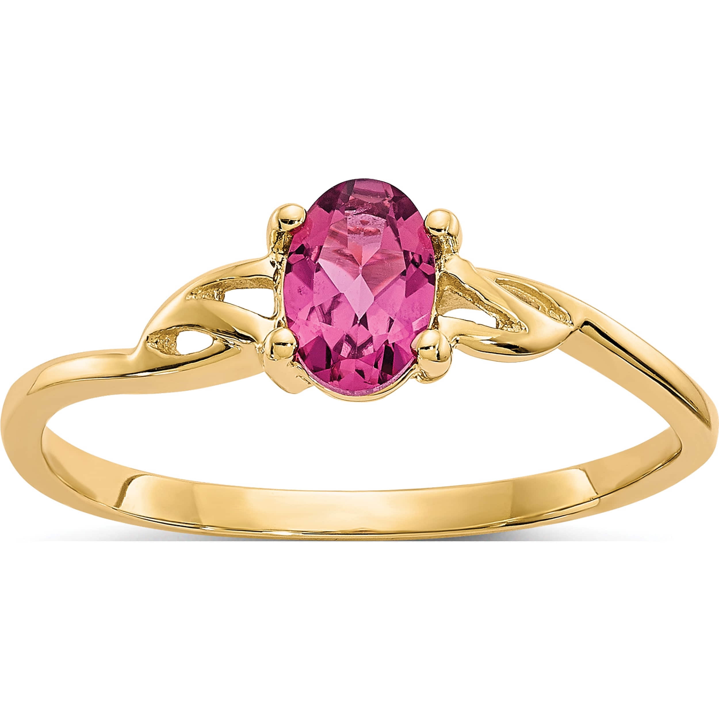 Pink tourmaline birthstone ring discount