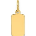 thumbnail image 1 of 14K Yellow Gold Plain .011 Gauge Engravable Rectangular Disc Charm (Width 6.3) (Length 17.5) - Jbsp, 1 of 4
