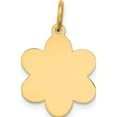 thumbnail image 1 of 14K Yellow Gold Plain .013 Gauge Engravable Flower Disc Charm (20 X 12) Made In United States xm203/13, 1 of 5