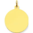 thumbnail image 1 of 14K Yellow Gold Plain .018 Gauge Circular Engravable Disc Charm (26 X 19) Made In United States xm137/18, 1 of 5