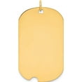 thumbnail image 1 of 14K Yellow Gold Plain .027 Gauge Engravable Dog Tag With Notch Disc Charm (39 X 23) Made In United States xm572/27, 1 of 4