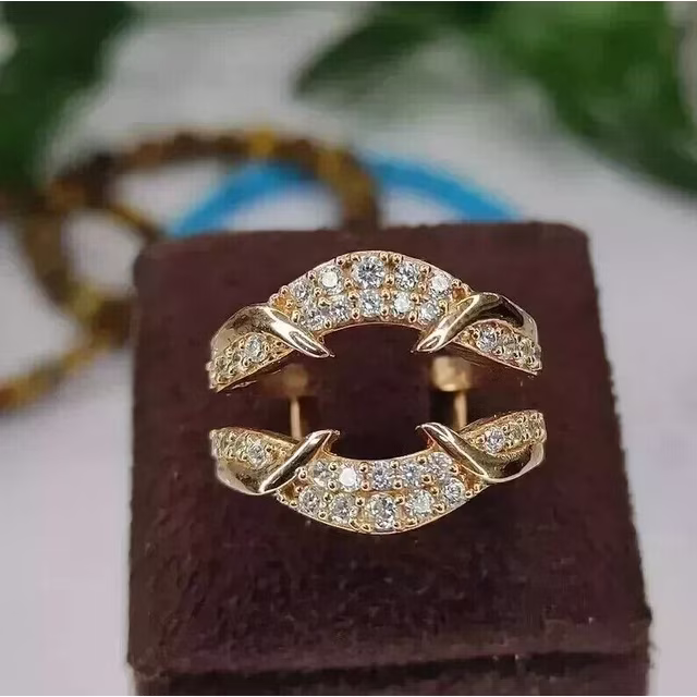 14K Yellow Gold Plated 2Ct Round Cut Lab Created Diamond Women's Wedding Enhancer Band Ring