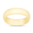 thumbnail image 1 of 14K Yellow Gold Plated 925 Sterling Silver 6mm Comfort Fit Mens Plain Classic Engagement Anniversaries Dome Band Ring Size 6.5, 1 of 3