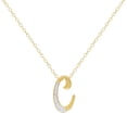 thumbnail image 1 of 14K Yellow Gold Plated Diamond Accent Initial Pendant-C, 1 of 1