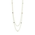 thumbnail image 1 of 14K Yellow Gold Plated Sterling Silver Two Strand Tourmaline Beaded Necklace, 1 of 1
