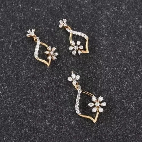 14K Yellow Gold Plated Women's Wedding Mix Jewelry Set 3Ct Round Cut Simulated Diamond