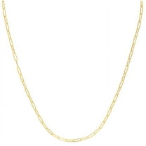 14K Yellow Gold Polish 2.10mm Paperclip Chain With Lobster Clasp 24in
