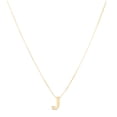 thumbnail image 1 of 14K Yellow Gold Polish Block Initial "J" on 0.50mm Box Chain with Lobster Clasp 16-18in, 1 of 4