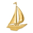 thumbnail image 1 of 14K Yellow Gold Polish Finish 3-Dimensional Moveable Sailboat Slide Pendant, 1 of 3
