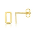 thumbnail image 1 of 14K Yellow Gold Polish Open Rectangle Studs With Earring Backs, 1 of 4