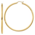 thumbnail image 1 of 14K Yellow Gold Polished 2.5mm Round Hoop Earrings, 1 of 6