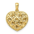 thumbnail image 1 of 14K Yellow Gold Polished 3-D Patterned Puffed Heart Pendant, 1 of 1