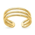thumbnail image 1 of 14K Yellow Gold Polished 3 Row Toe Ring, 1 of 7