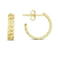 thumbnail image 1 of 14K Yellow Gold Polished 3 by 4 Moon Hoop Earring with Push Back Clasp, 1 of 1