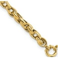 thumbnail image 1 of 14K Yellow Gold Polished And Textured Link 7.5In Bracelet (7.5 X 7.31) Made In Italy fb1943-7.5, 1 of 5