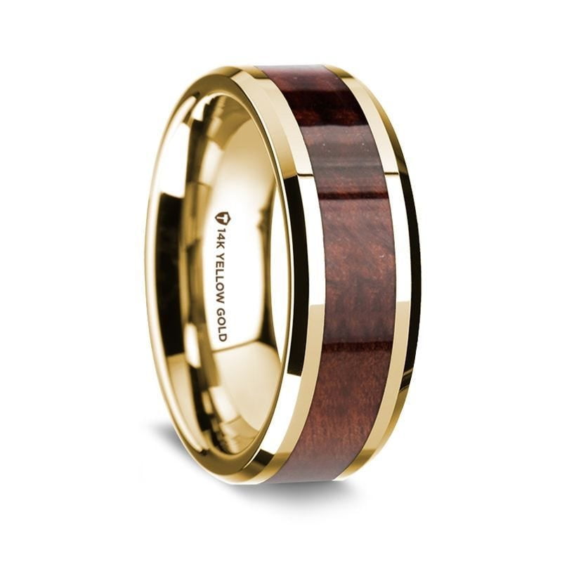 Redwood inlay ring deals