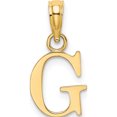 thumbnail image 1 of 14K Yellow Gold Polished Block Letter G Initial Pendant Made In United States k6423g, 1 of 5
